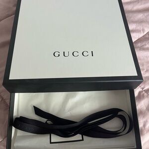 ‼️SOLD‼️Gucci Black and White Box with tissue paper and ribbon